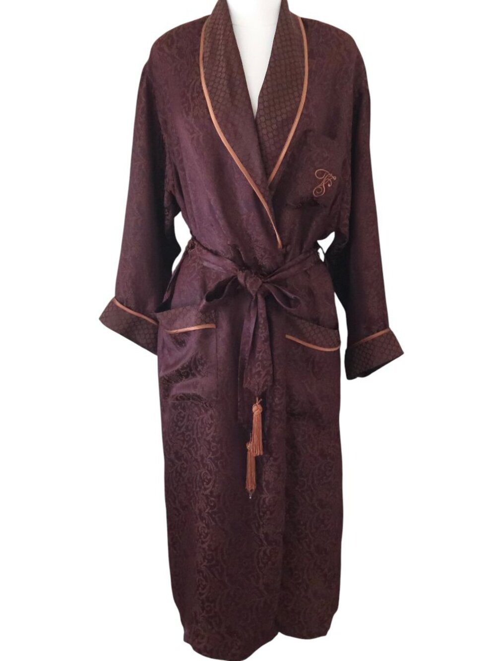 vtg VICTORIA'S SECRET Paisley robe sz S Gold label